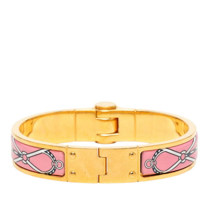 Hermès Narrow Charniere Uni Émail Bracelet Métal