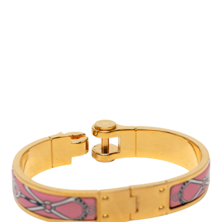 Hermès Narrow Charniere Uni Émail Bracelet Métal