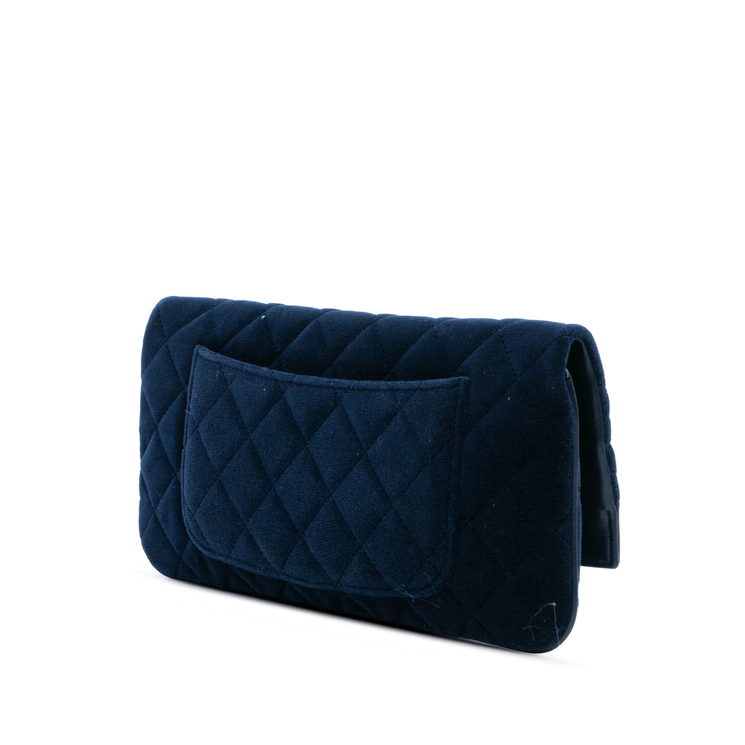 Quilted Velvet 31 Clutch Blue - Gaby Paris