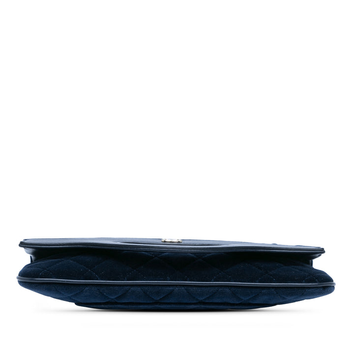 Quilted Velvet 31 Clutch Blue - Gaby Paris