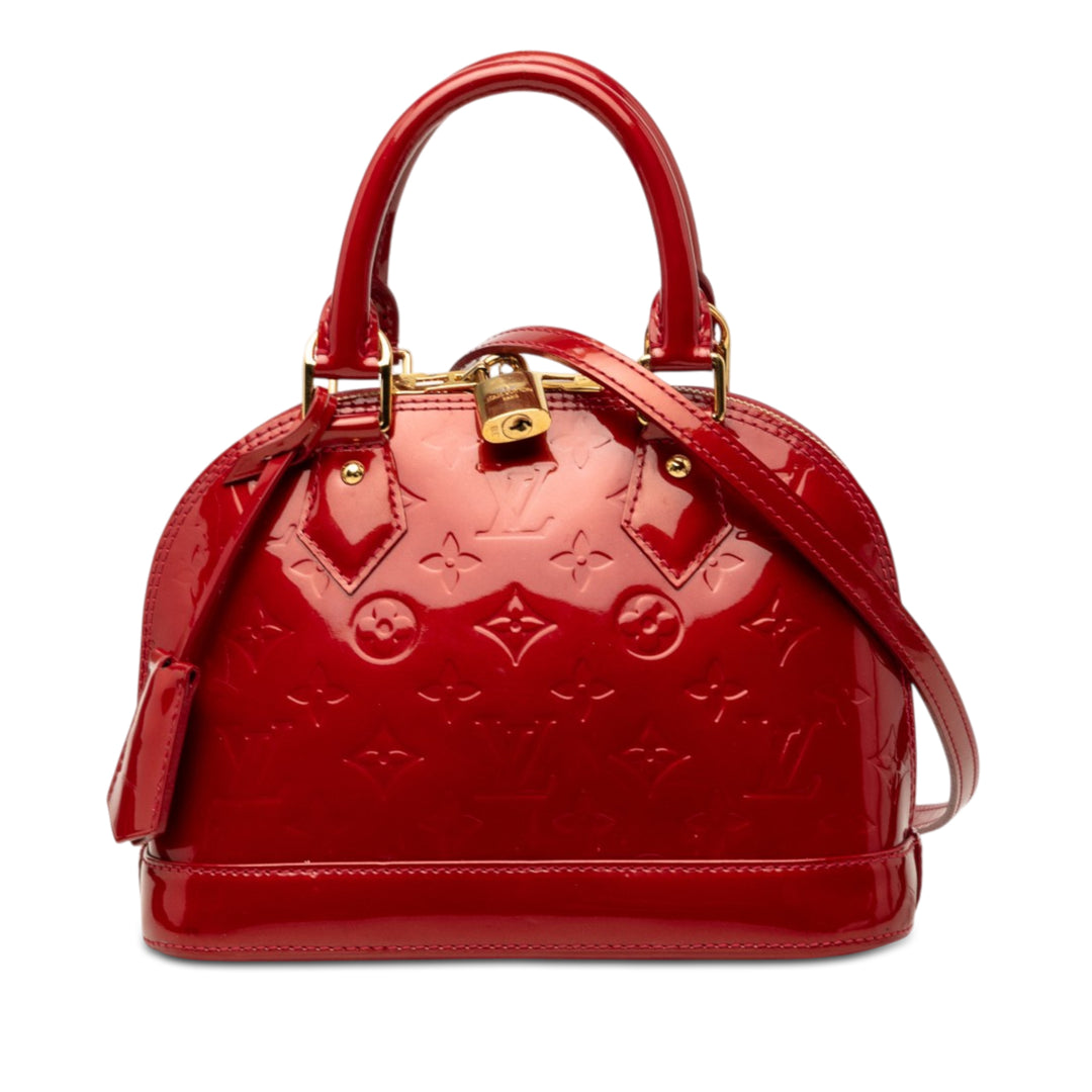 Louis Vuitton Alma BB Cuir verni Monogram Rouge