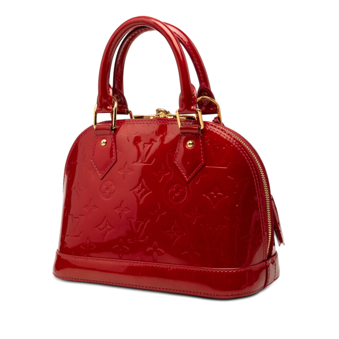 Louis Vuitton Alma BB Cuir verni Monogram Rouge