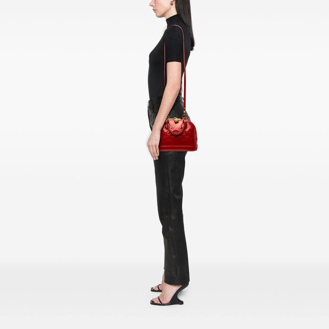 Louis Vuitton Alma BB Cuir verni Monogram Rouge