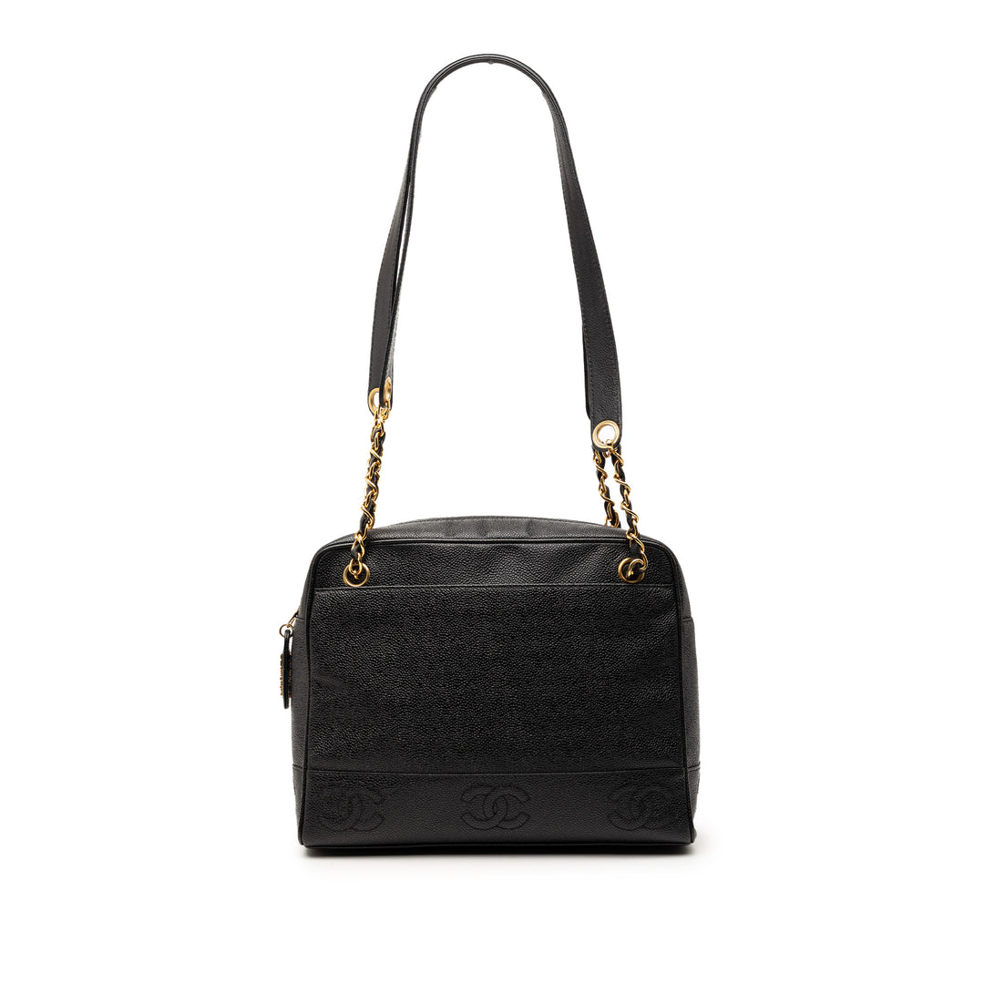 Chanel Triple CC Caviar Zip Cabas