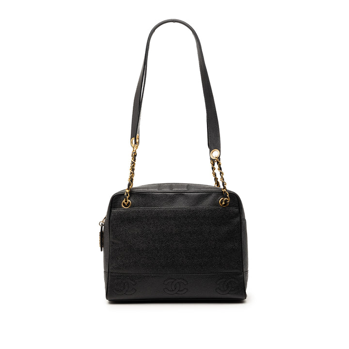 Chanel Triple CC Caviar Zip Cabas