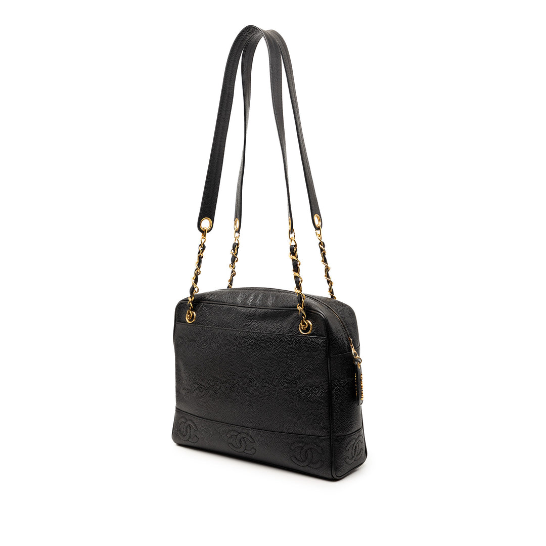 Chanel Triple CC Caviar Zip Cabas
