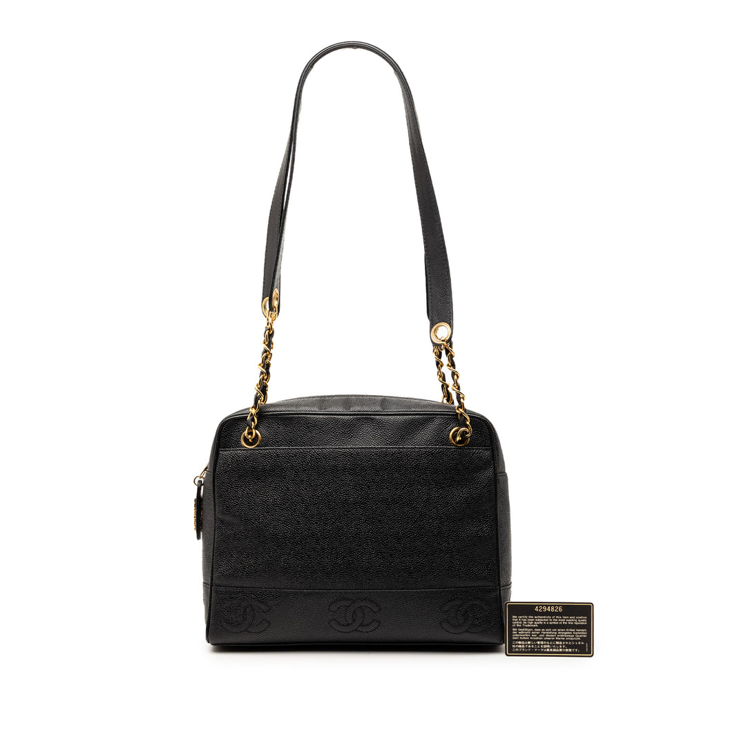 Chanel Triple CC Caviar Zip Cabas