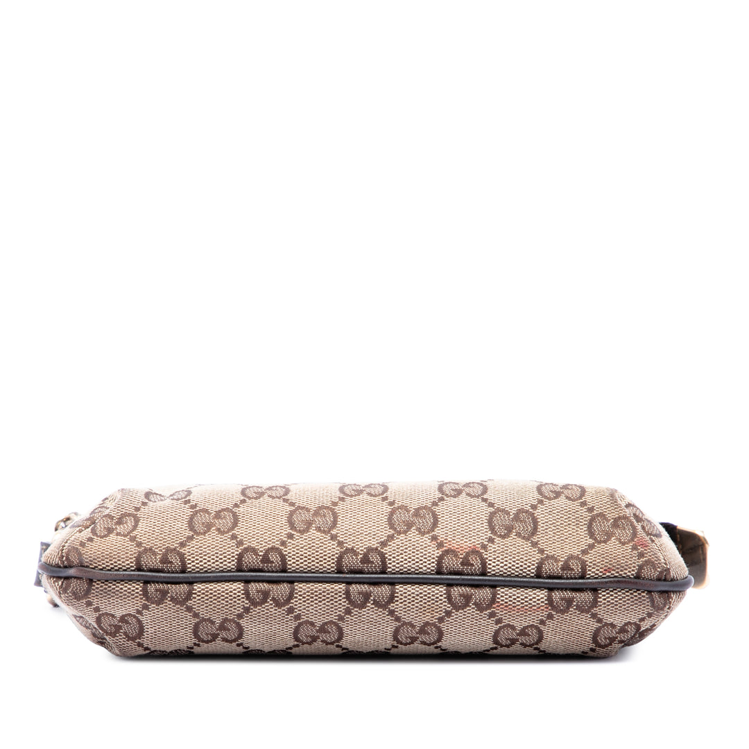 Gucci GG Toile Web Jolicoeur Wristlet Pochette