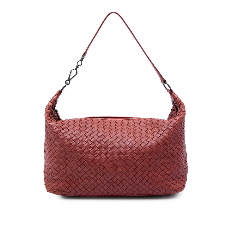Bottega Veneta Sac porté épaule Intrecciato nappa Rouge – vue principale – GABY PARIS