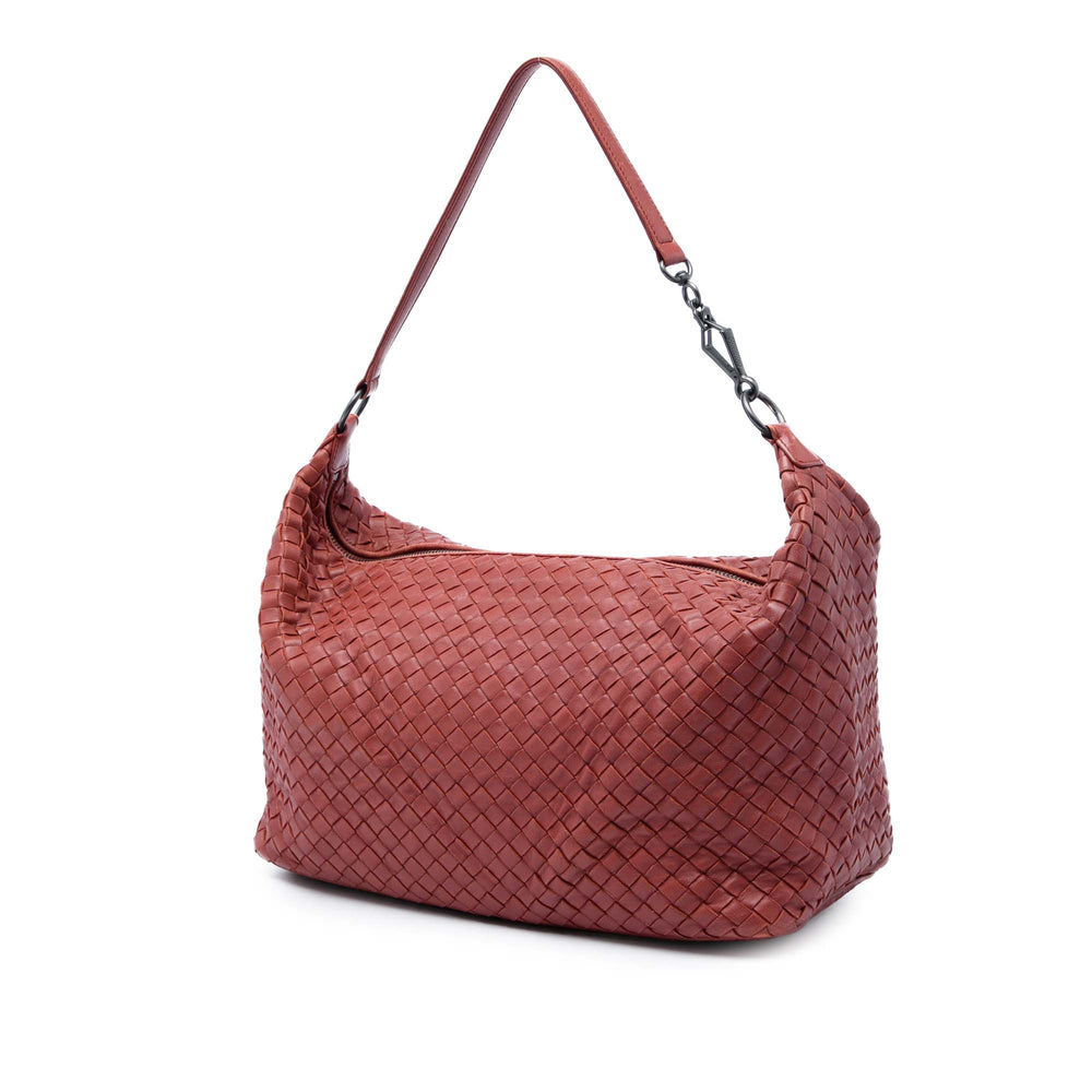 Bottega Veneta Sac porté épaule Intrecciato nappa Rouge – vue 2 – GABY PARIS