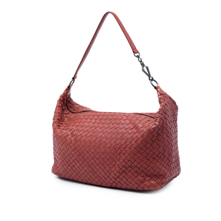 Bottega Veneta Sac porté épaule Intrecciato nappa Rouge – vue 2 – GABY PARIS