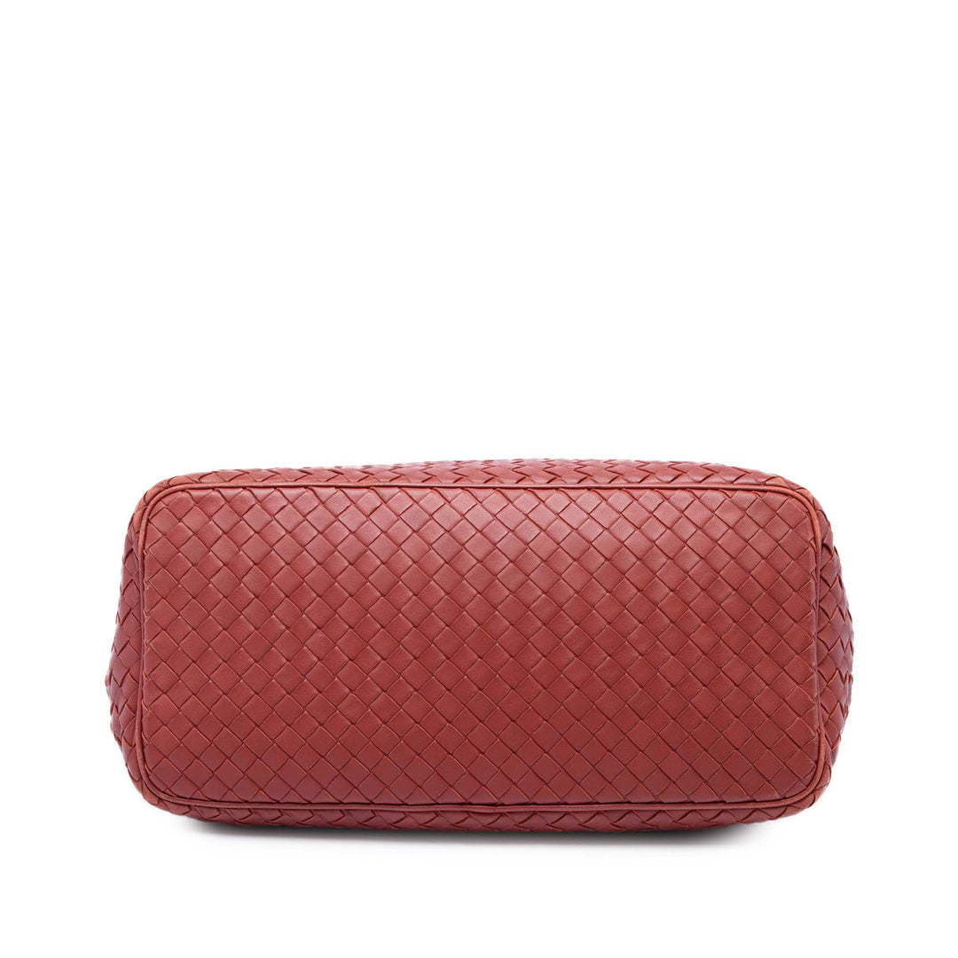 Bottega Veneta Sac porté épaule Intrecciato nappa Rouge – vue 3 – GABY PARIS
