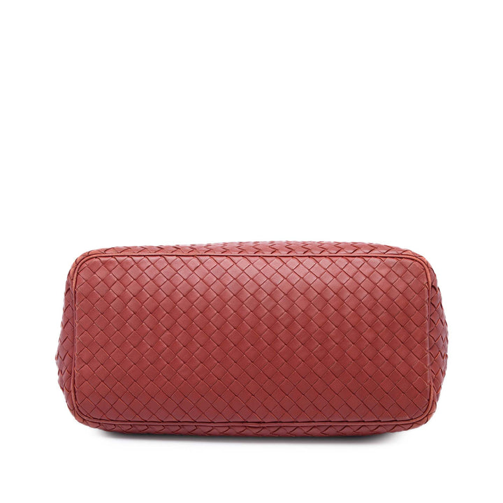 Bottega Veneta Sac porté épaule Intrecciato nappa Rouge – vue 3 – GABY PARIS