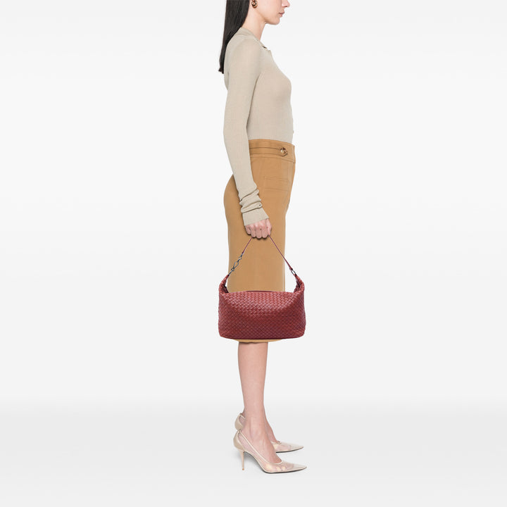Bottega Veneta Sac porté épaule Intrecciato nappa Rouge – vue 6 – GABY PARIS