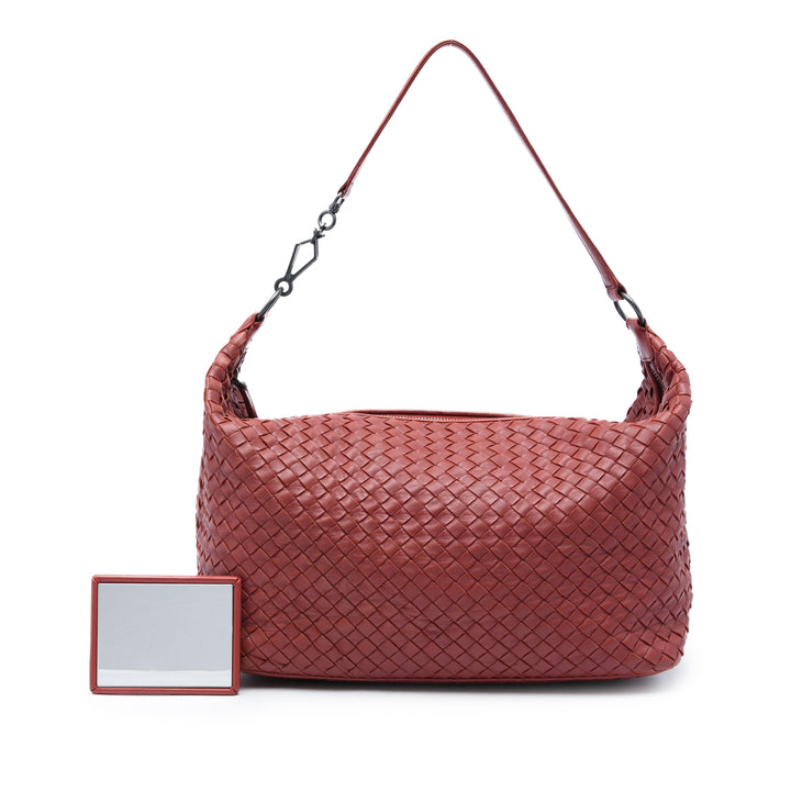 Bottega Veneta Sac porté épaule Intrecciato nappa Rouge – vue 7 – GABY PARIS
