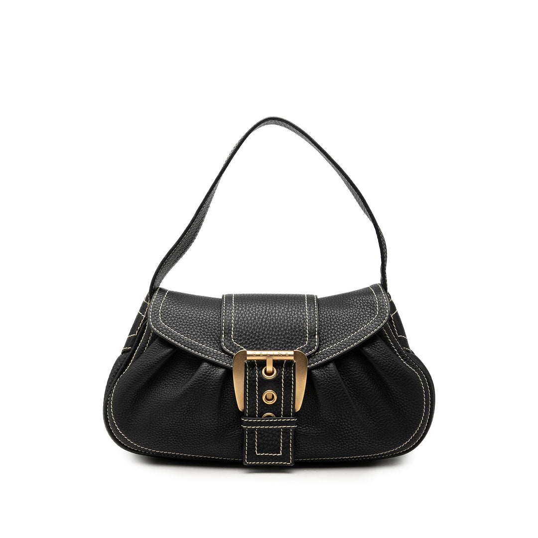 Celine Grained Buckle Sac Cuir