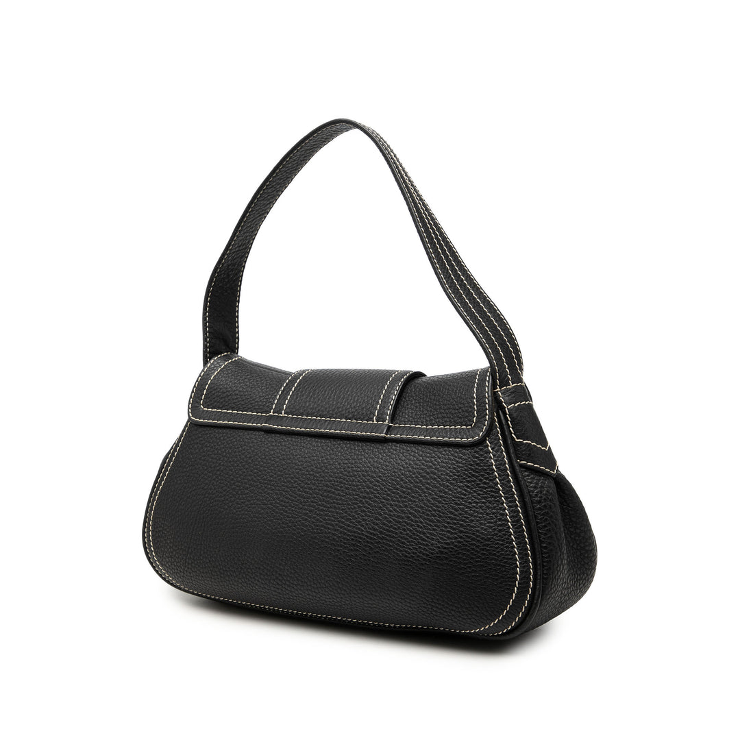 Celine Grained Buckle Sac Cuir