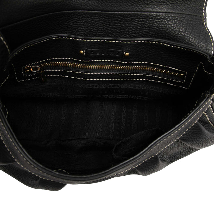Celine Grained Buckle Sac Cuir