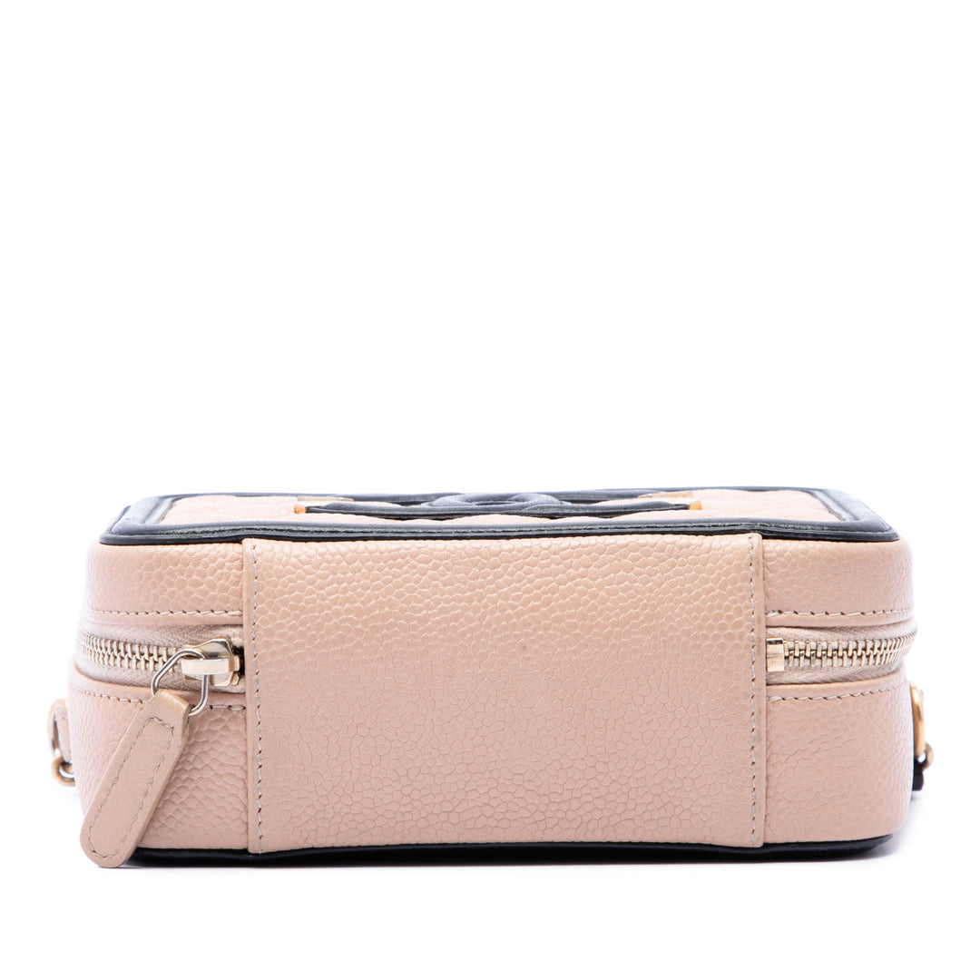 CC Filigree Sac Mini Cuir caviar Beige
