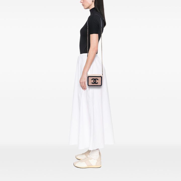 CC Filigree Sac Mini Cuir caviar Beige