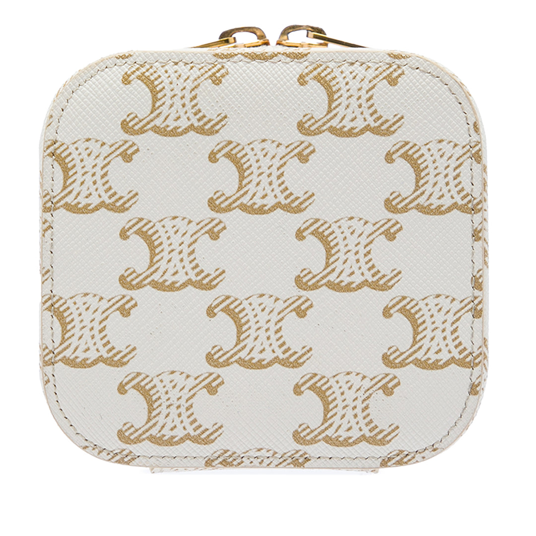 Celine Triomphe Vanity Mini Triomphe enduite Blanc – vue 3 – GABY PARIS
