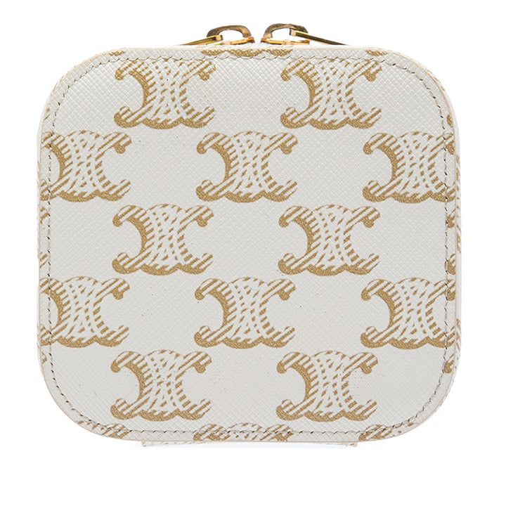 Celine Triomphe Vanity Mini Triomphe enduite Blanc – vue 3 – GABY PARIS