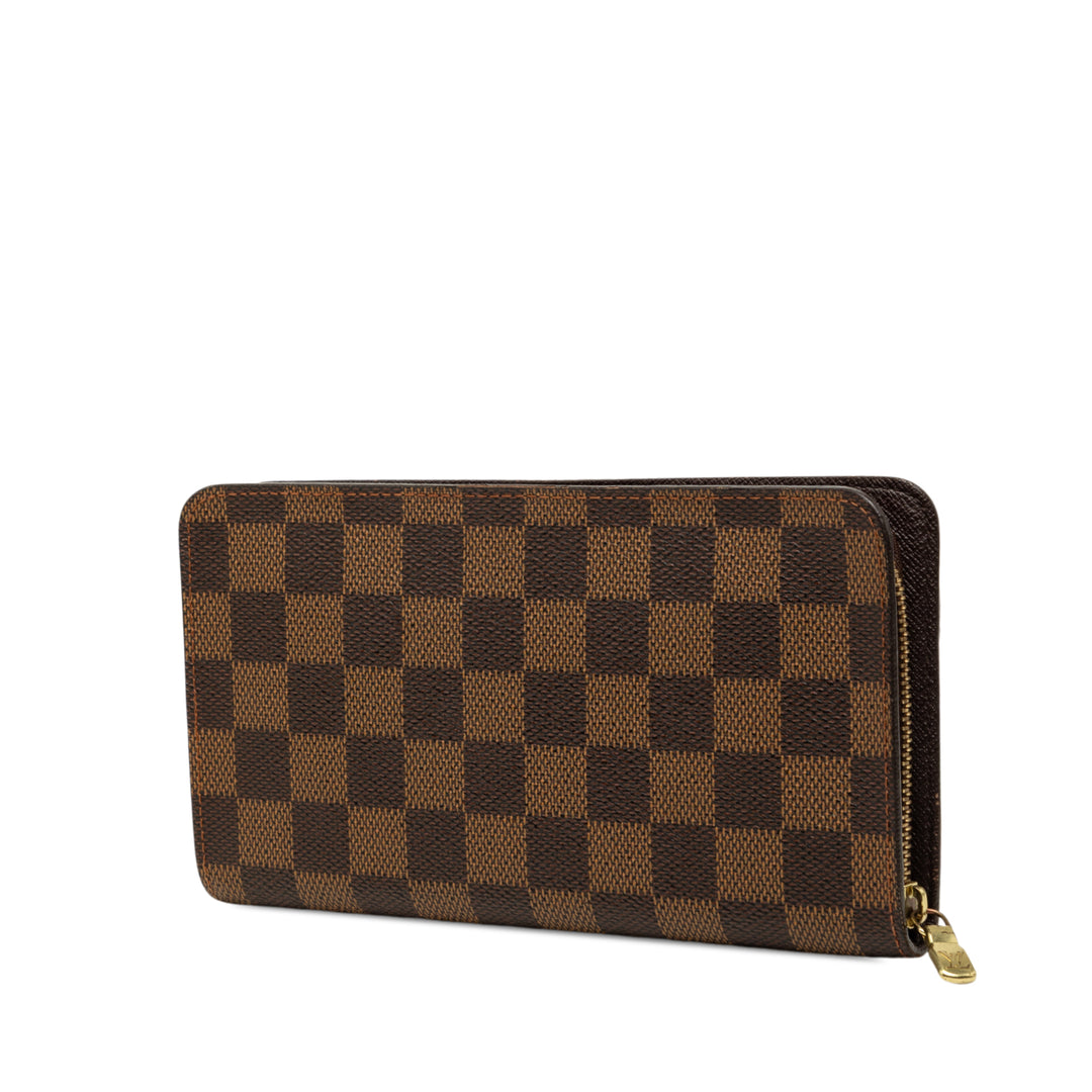 Louis Vuitton Zippy Portefeuille long Toile Damier Ébène
