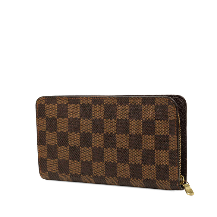 Louis Vuitton Zippy Portefeuille long Toile Damier Ébène