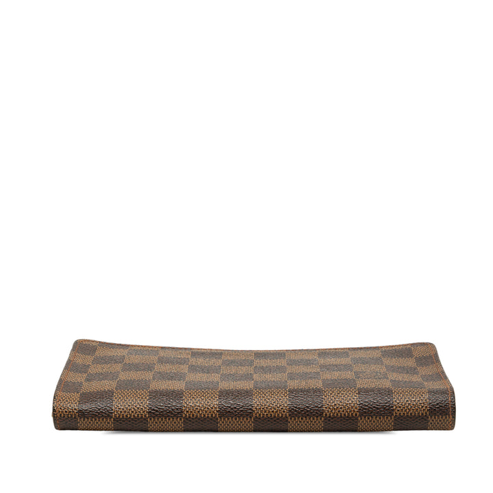 Louis Vuitton Zippy Portefeuille long Toile Damier Ébène