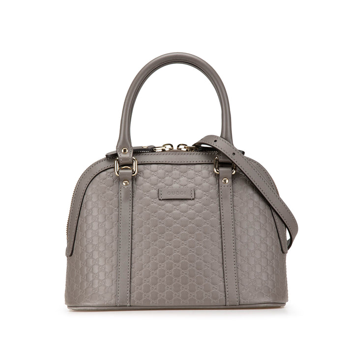 Mini Microguccissima Dome Satchel Gray - Gaby Paris