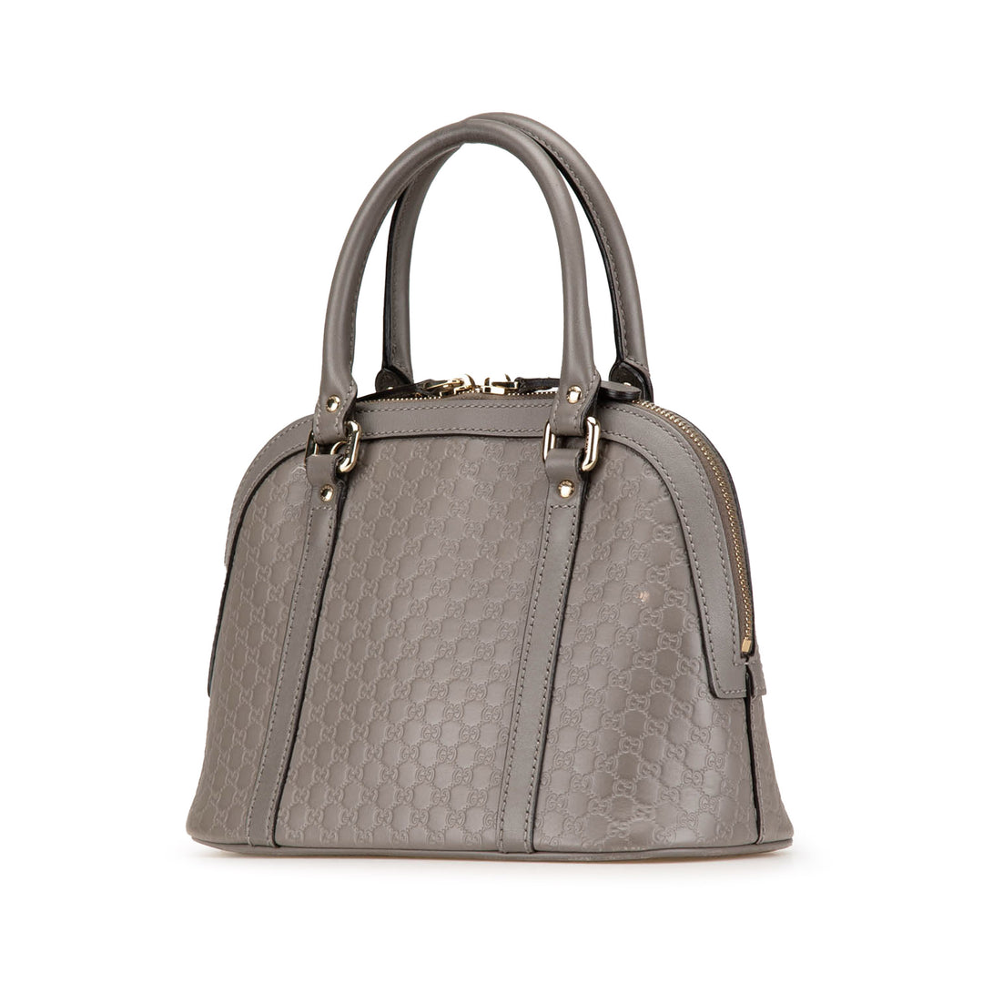 Mini Microguccissima Dome Satchel Gray - Gaby Paris