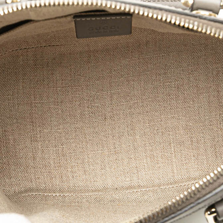 Mini Microguccissima Dome Satchel Gray - Gaby Paris