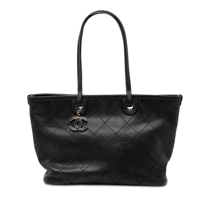 Chanel CC Caviar Wild Stitch On the Road Cabas