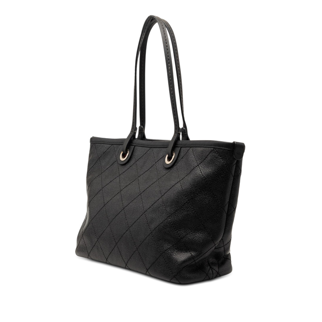 Chanel CC Caviar Wild Stitch On the Road Cabas