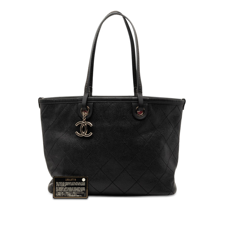 Chanel CC Caviar Wild Stitch On the Road Cabas