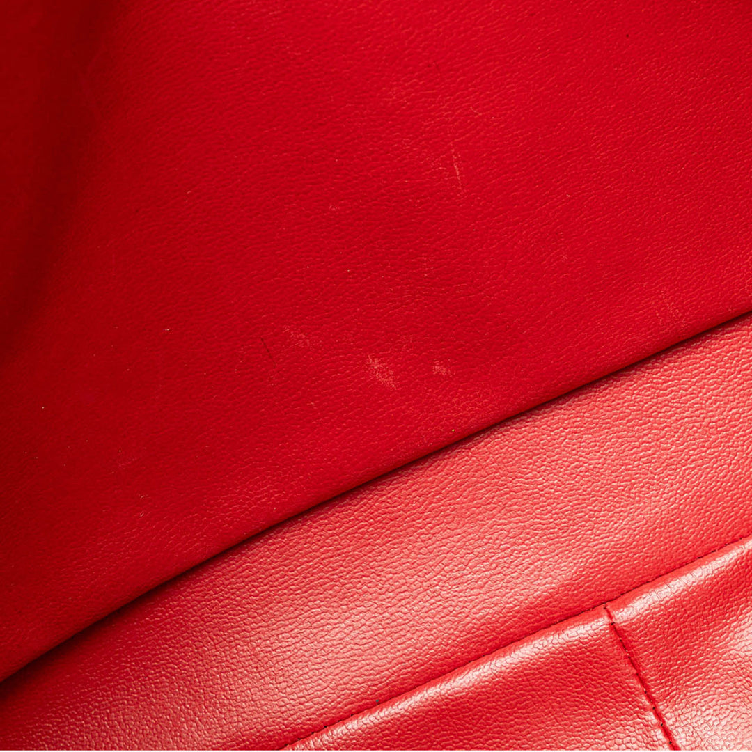 CC Lambskin Chain Tote Red - Gaby Paris