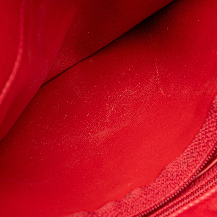 CC Lambskin Chain Tote Red - Gaby Paris