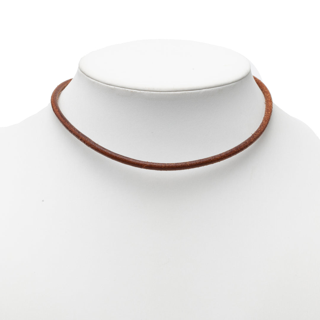 Hermès Cuir et plaqué Kite Choker Collier