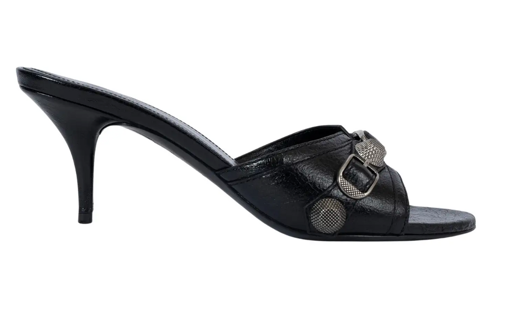Balenciaga Mules Cagole 70 cuir noir pointure 39