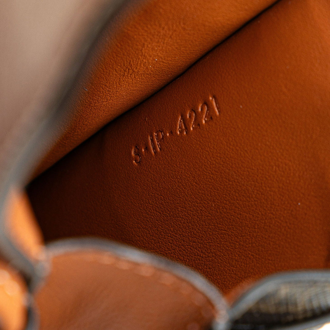 Celine Triomphe Coated Canvas and Lambskin Phone Pouch with Flap Brown - GABY PARIS