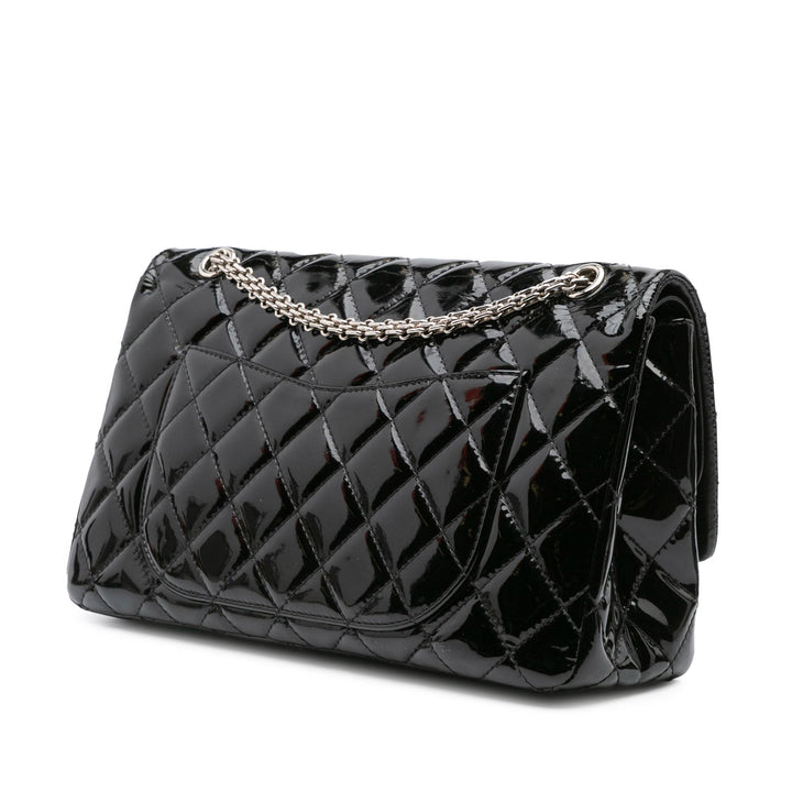 Chanel 2.55 Reissue Quilted Patent Double Flap 227 Black - GABY PARIS