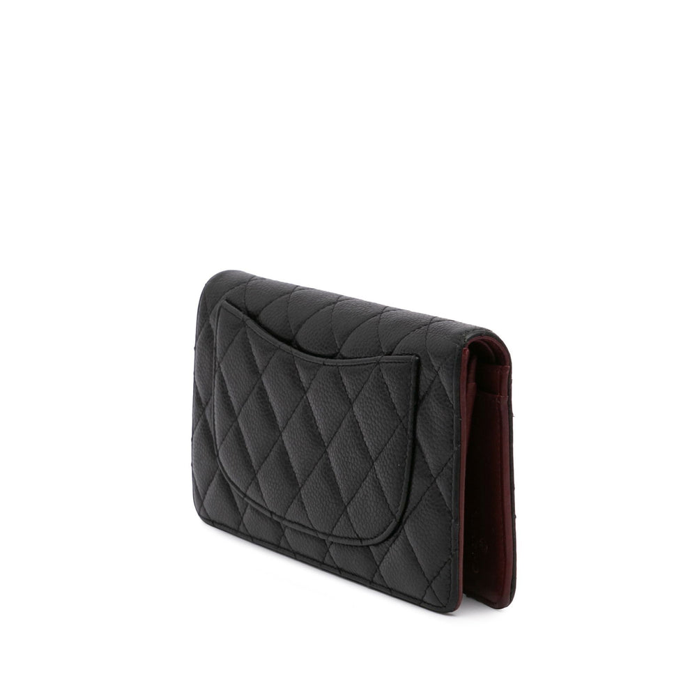 Chanel CC Caviar Bifold Wallet Black - GABY PARIS