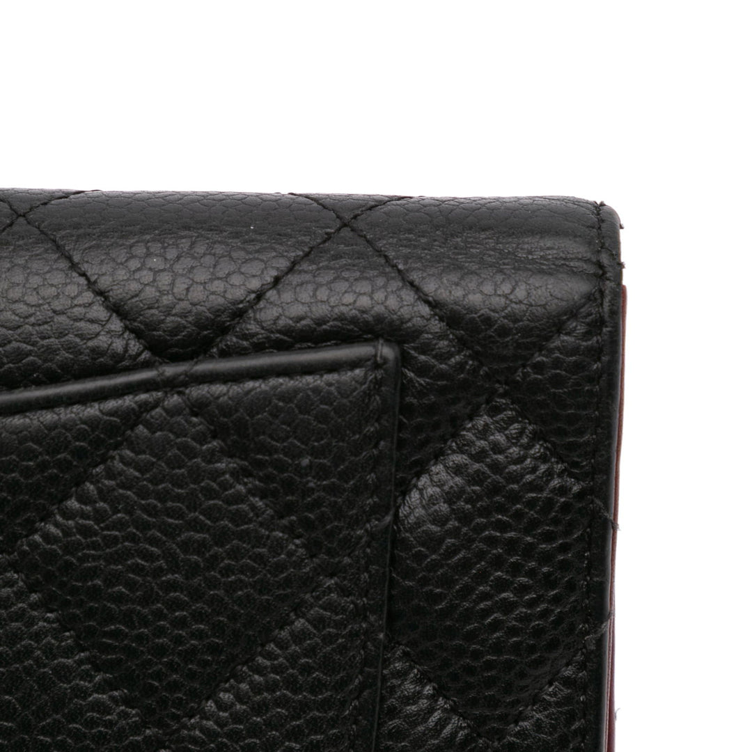 Chanel CC Caviar Bifold Wallet Black - GABY PARIS