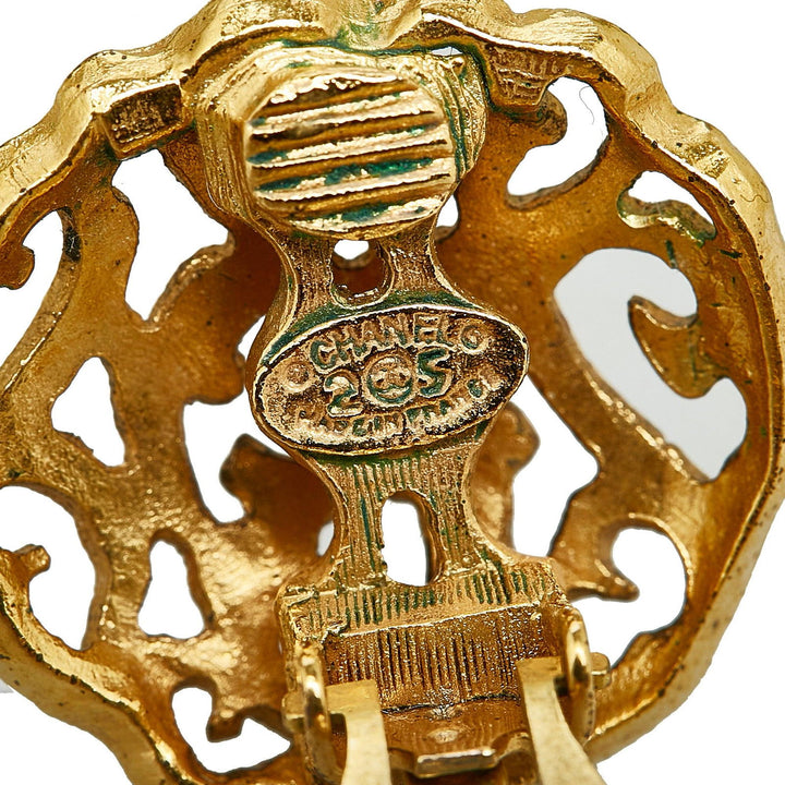 Chanel CC Clip-on Earrings Gold - GABY PARIS