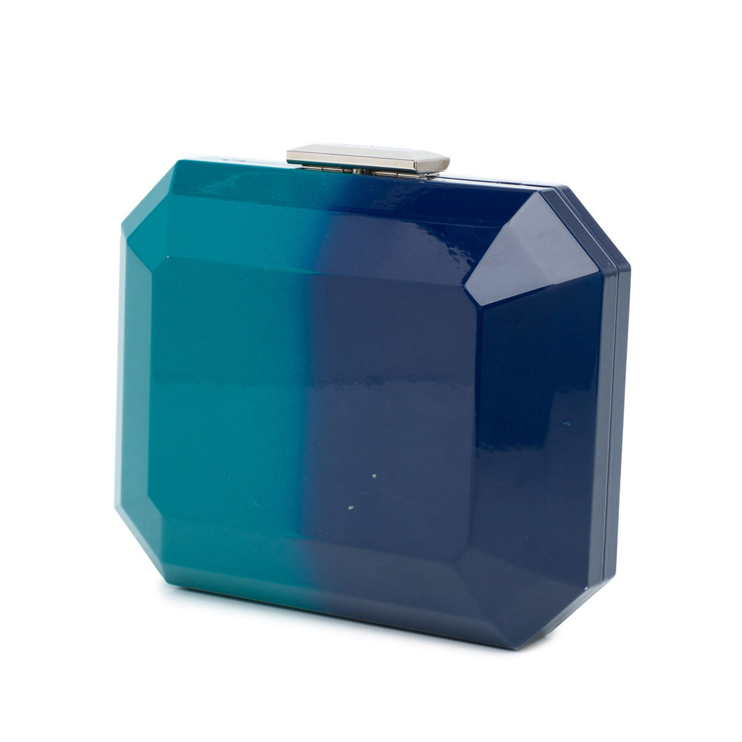 Chanel CC Ombre Acrylic Clutch on Chain Blue - GABY PARIS