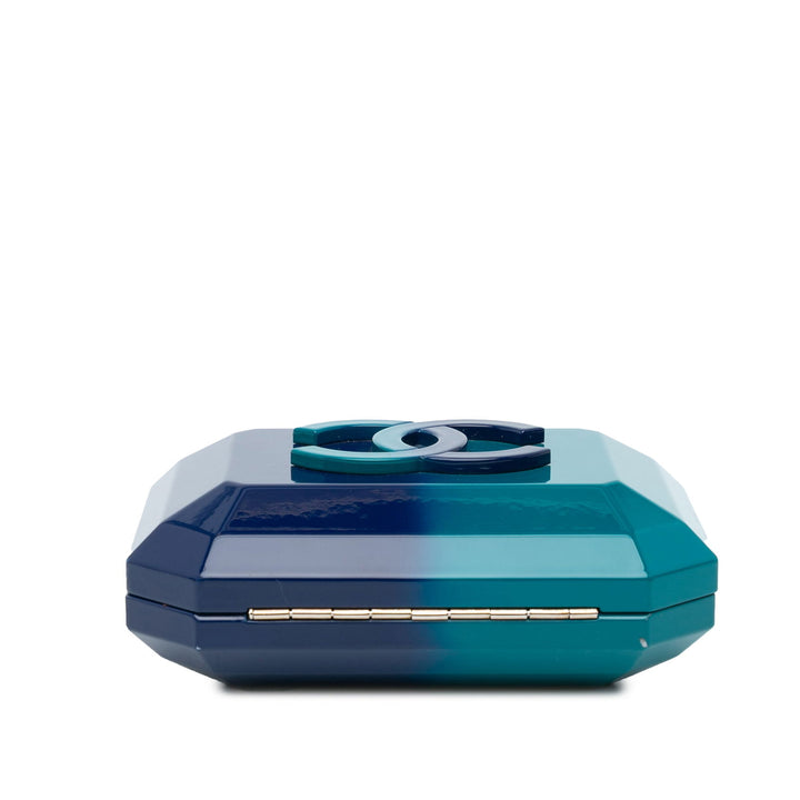 Chanel CC Ombre Acrylic Clutch on Chain Blue - GABY PARIS