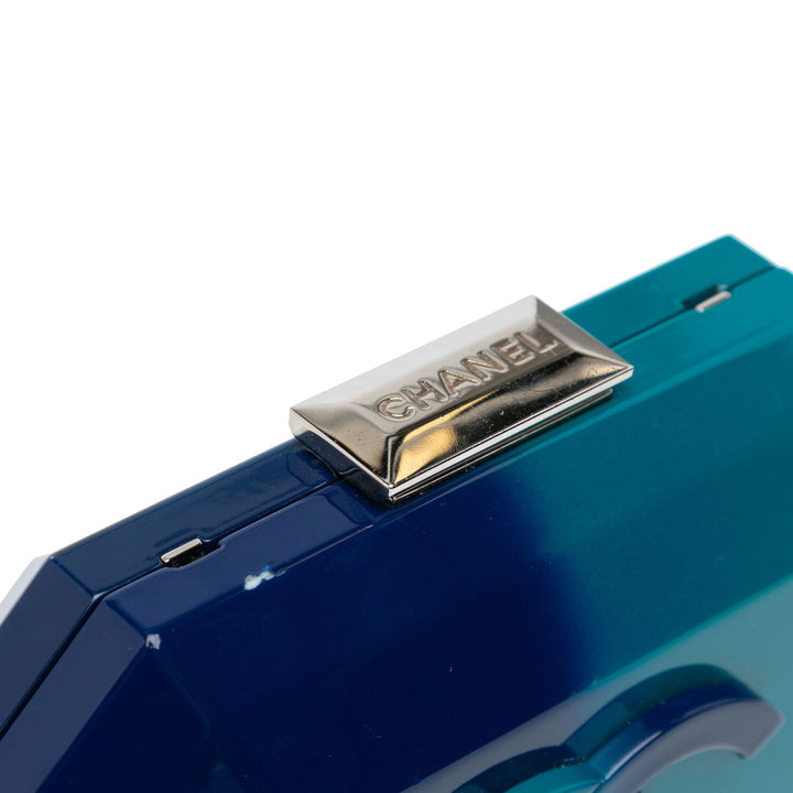 Chanel CC Ombre Acrylic Clutch on Chain Blue - GABY PARIS