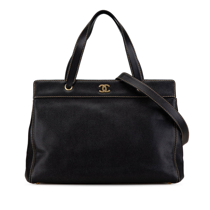 Chanel Caviar Executive Satchel Black - GABY PARIS
