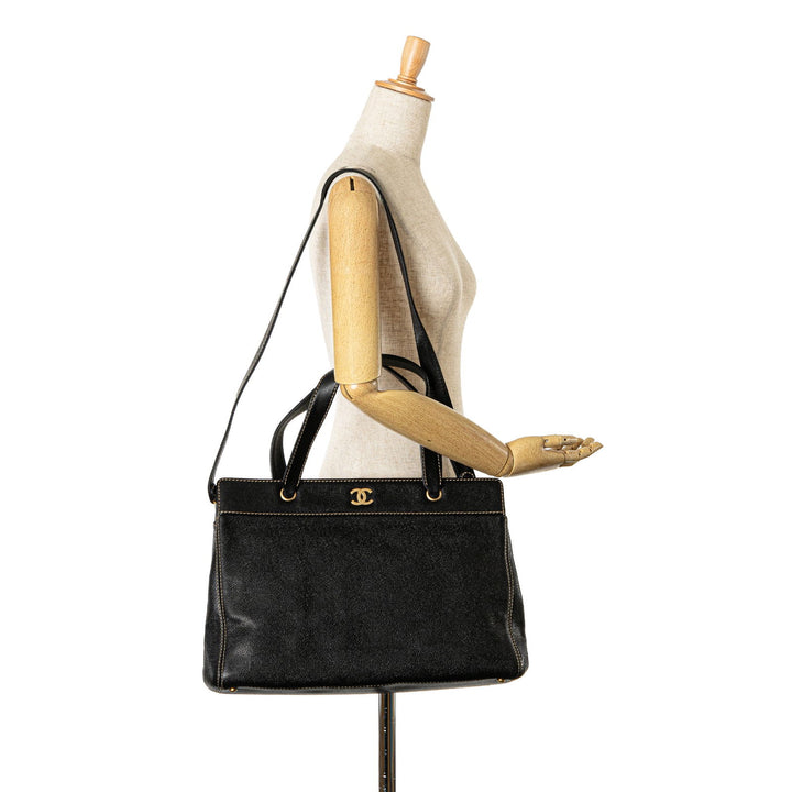 Chanel Caviar Executive Satchel Black - GABY PARIS