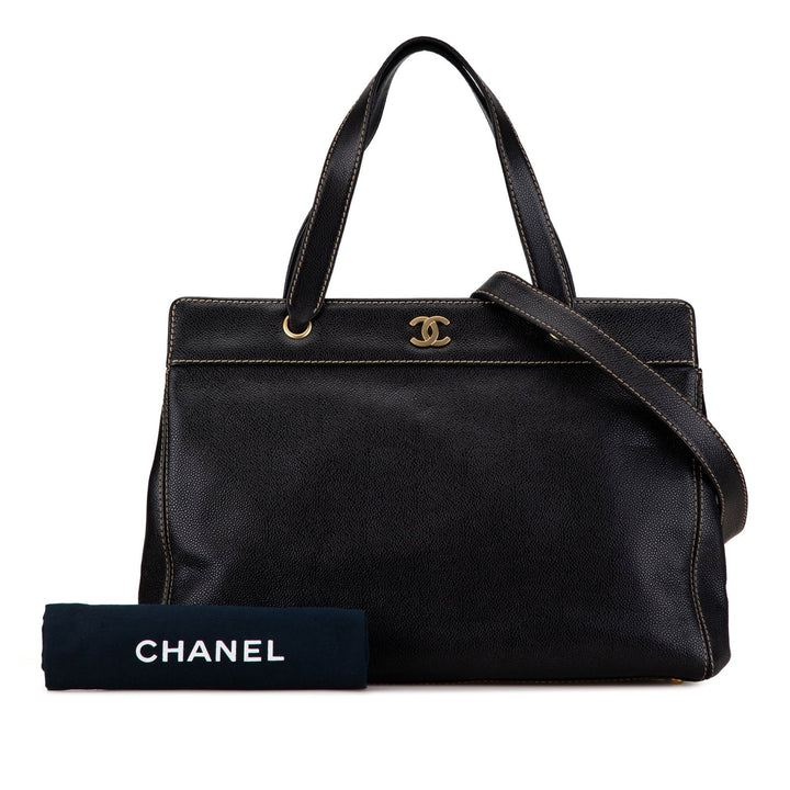 Chanel Caviar Executive Satchel Black - GABY PARIS